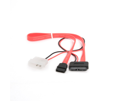 Kabel komputerowy GEMBIRD KABEL SATA DATA SLIMLINE +ZASILAJACY CC-SATA-C2